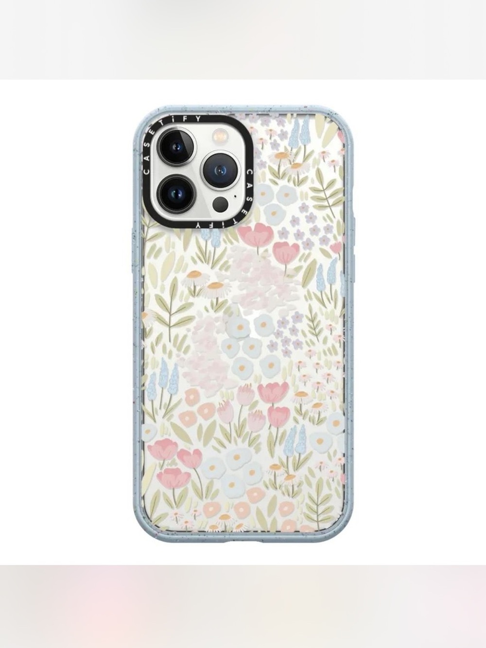 Casetify Floral Garden iPhone Case - Pastel Pink & Blue for iPhone 13 Pro